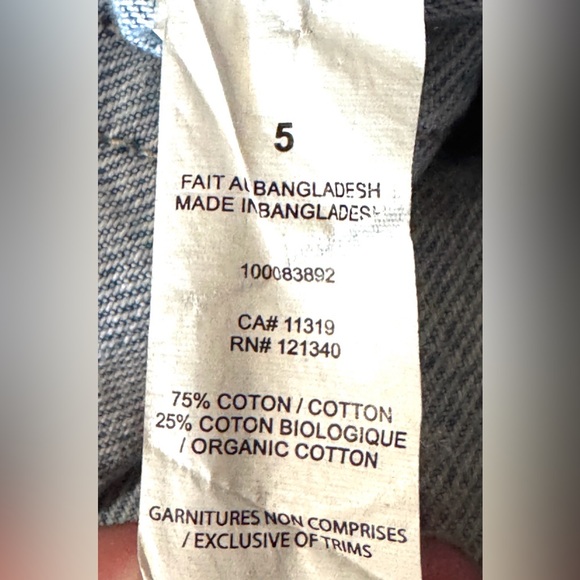 Garage Denim Slouchy Denim Jeans Women’s Size 5 / 27 Light Wash Raw Hem, Cotton - Picture 11 of 11